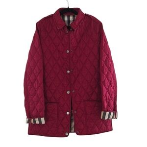 Burberry Kids Red Quilted Jacket